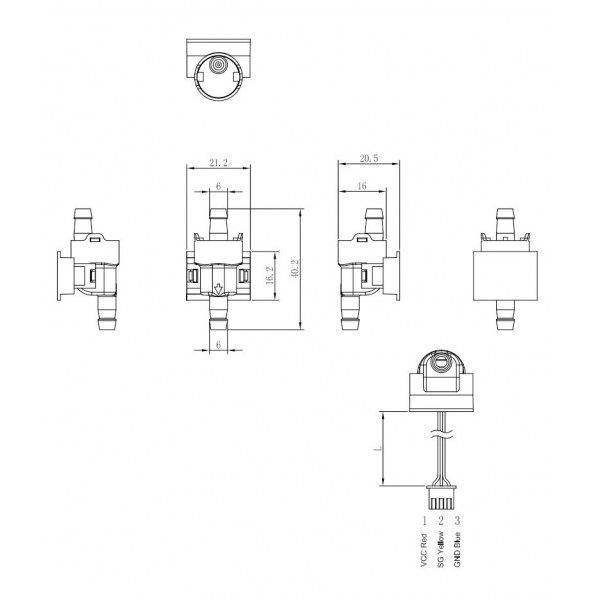 FM-PS2216 Water Flow Sensor - 40-150mL