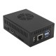 Geekworm N505 Metal Case for Orange Pi Pi 5(B) - with Fan and Heatsink - Black