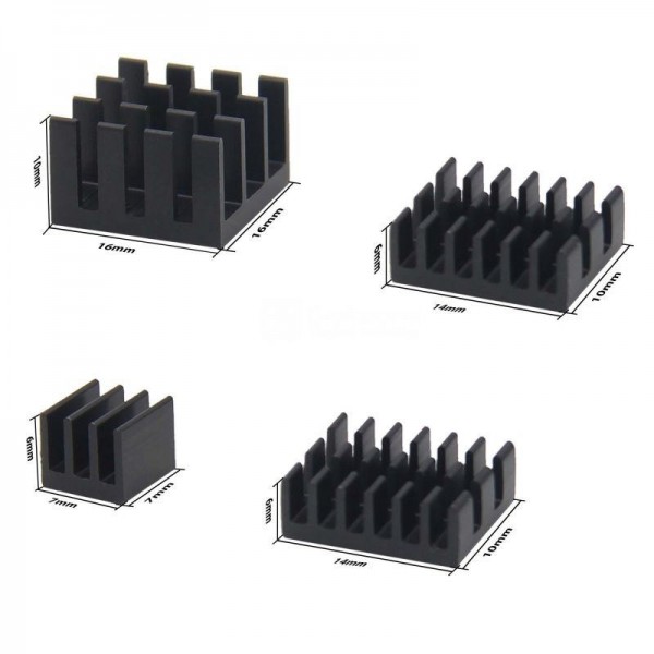 Geekworm N505 Metal Case for Orange Pi Pi 5(B) - with Fan and Heatsink - Black