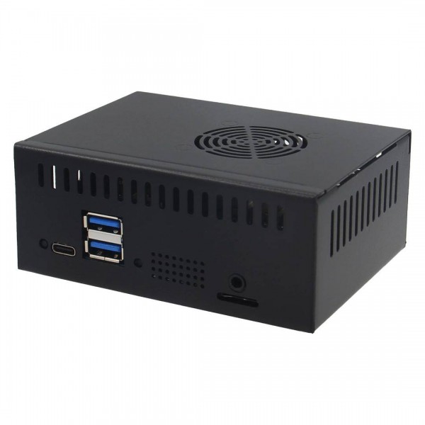 Geekworm N508 V2 Metal Case for Orange Pi Pi 5 PLUS - with Fan -  SSD support - Black