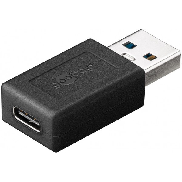 Goobay 45400 USB-A Male to USB-C Female Adapter - USB 3.0 - Black
