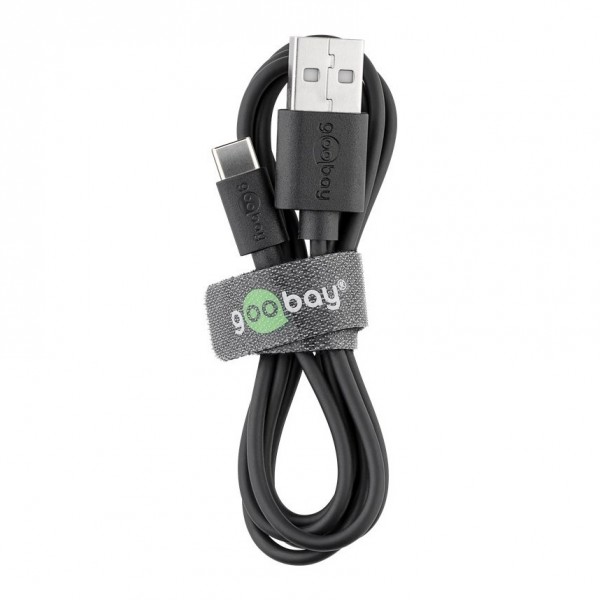 Goobay 59118 USB-C USB-A 2.0 Cable - 0.5m - 3A - Black