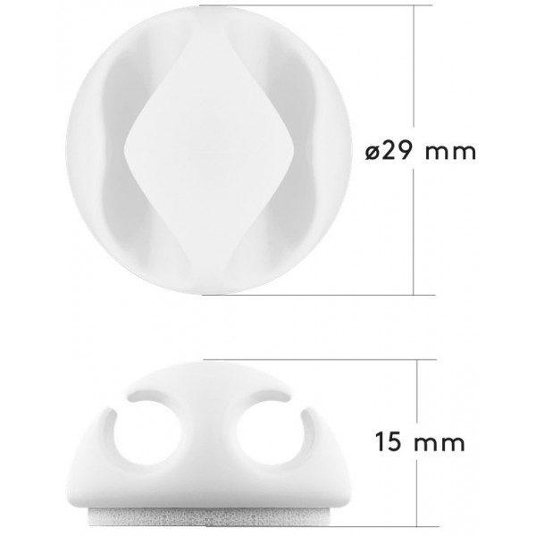 Goobay 70681 Kabelmanagement Set - 5-delig - Wit
