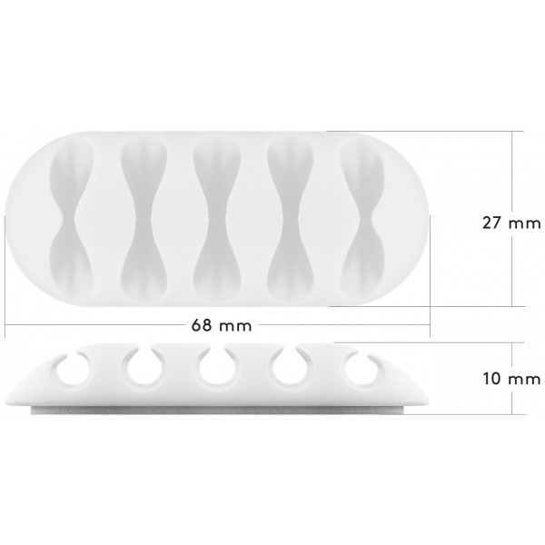 Goobay 70681 Kabelmanagement Set - 5-delig - Wit