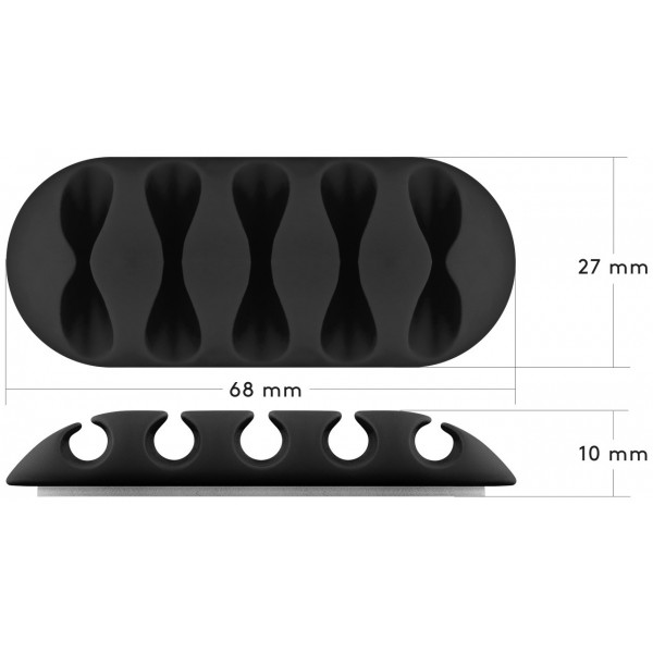 Goobay 70683 Kabelmanagement Set - 5-delig - Zwart