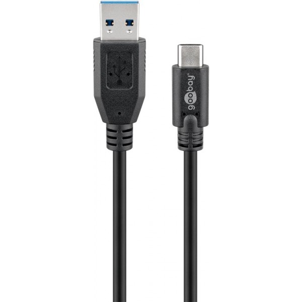 Goobay 73141 USB-C USB-A 3.0 Cable - 3m - 3A - Black
