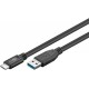 Goobay 73141 USB-C USB-A 3.0 Cable - 3m - 3A - Black