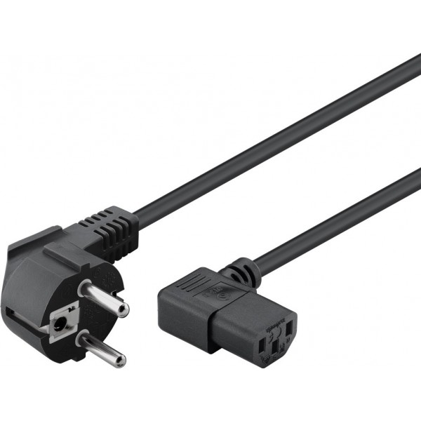 Goobay 96032 Standard 230V Power Supply Cable - IEC C13 Female Angled - 3m
