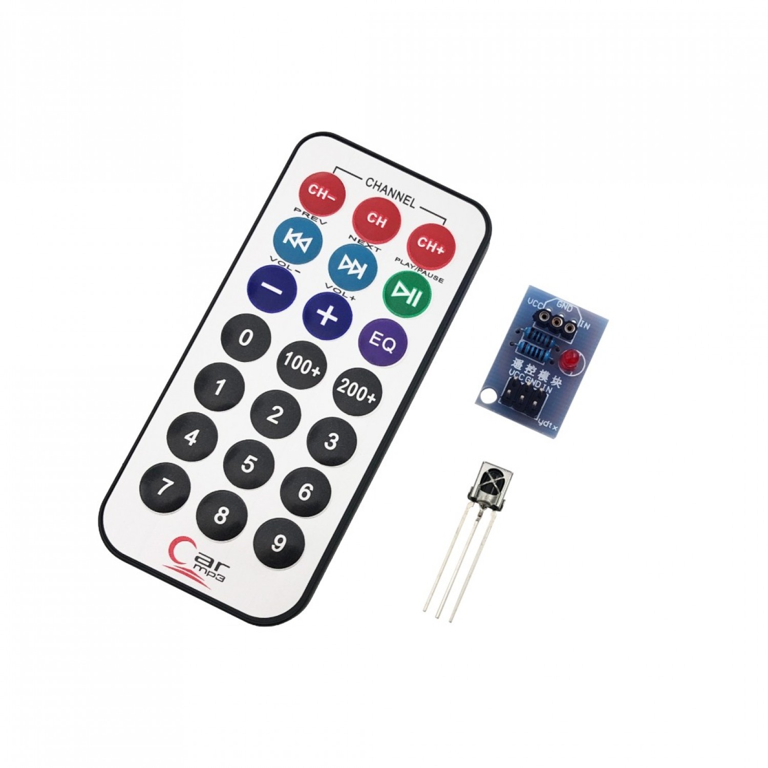 IR sensor module with remote and battery - IRREMOTEMOD