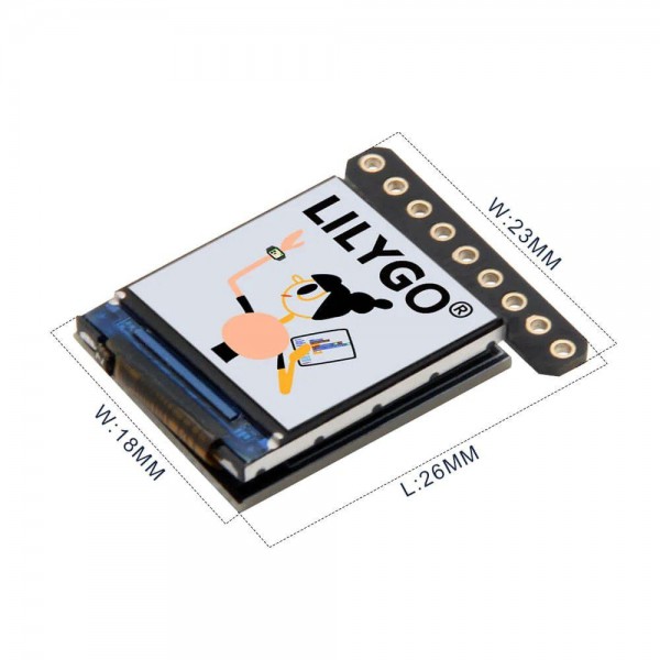 LilyGO 0.85 inch IPS-TFT-LCD Display - 128*128 Pixels - SPI