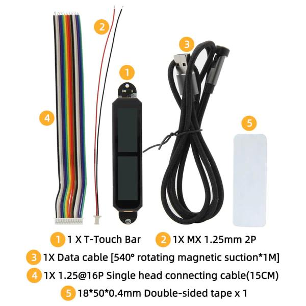 LilyGO T-Touch Bar AMOLED - ESP32-S3 with Dual 1.1 inch Display and Touchscreen