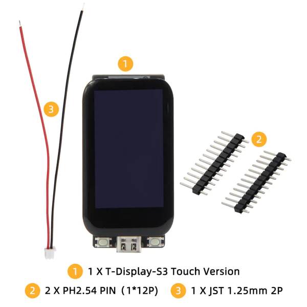 LilyGO TTGO T-Display-S3 ESP32-S3 - with 1.9 inch TFT Display and Touchscreen