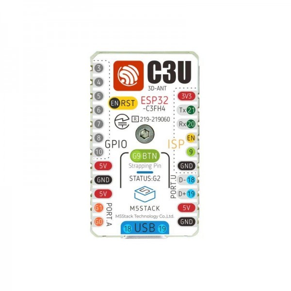 M5Stack M5Stamp C3U - ESP32-C3 - 5 pieces