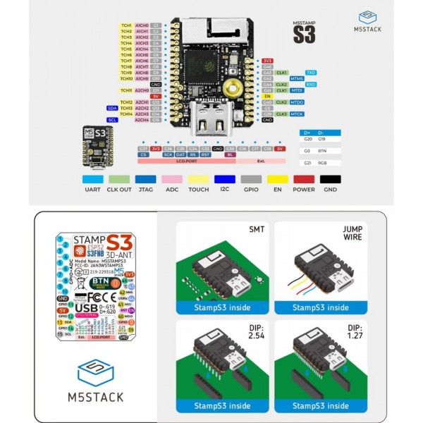 M5Stack M5Stamp S3 - ESP32-S3 Development Board