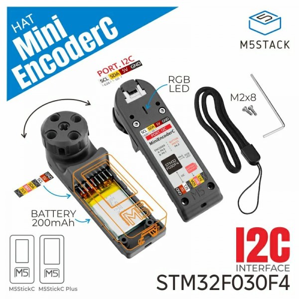 M5Stack MiniEncoderC Hat - for M5StickC