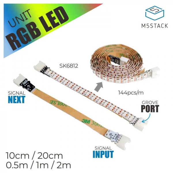 M5Stack SK6812 RGB LED Strip - 288 LEDs - 2m