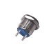 Metalen Drukknop 16x18mm - Reset - met 3-6V Witte LED