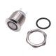 Metalen Drukknop 16x18mm - Reset - met 3-6V Witte LED