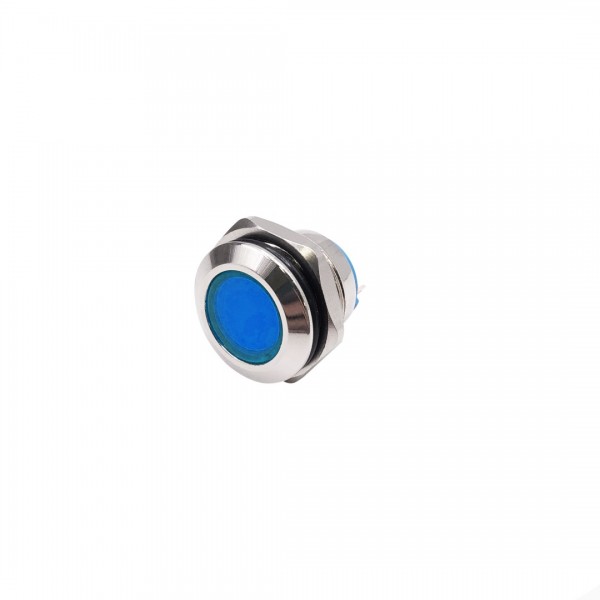 Metalen Waterdichte LED - Blauw - 16mm - 3-6V Metalen Waterdichte LED - Blauw - 16mm - 3-6V