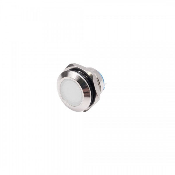 Metalen Waterdichte LED - Wit - 16mm - 3-6V Metalen Waterdichte LED - Wit - 16mm - 3-6V