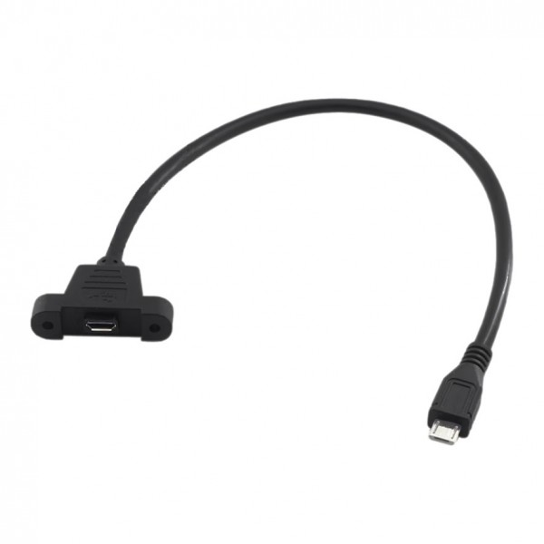 Micro USB Verlengkabel met Monteerstuk 30cm