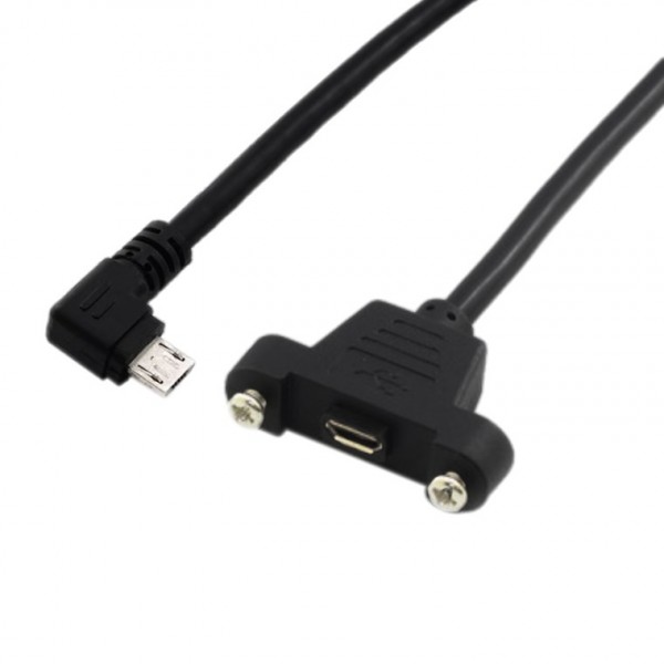 Micro USB Extention Cable with Mount and Angle 50cm