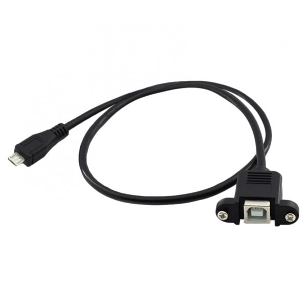 Micro USB - USB-B Extention Cable with Mount 30cm