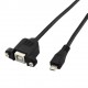 Micro USB - USB-B Extention Cable with Mount 30cm