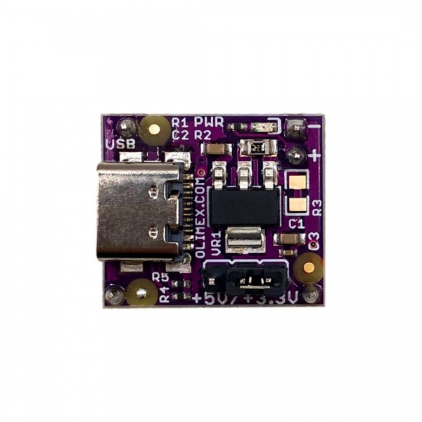 Olimex USB-PWR - Breadboard Voeding 3.3V of 5V - USB-C