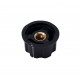 Potentiometer Knob Black-Silver Bakelite - 33.5mm - MF-A04