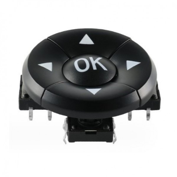 Tactile Pushbutton Switch Set with Keycaps - 5x - Black