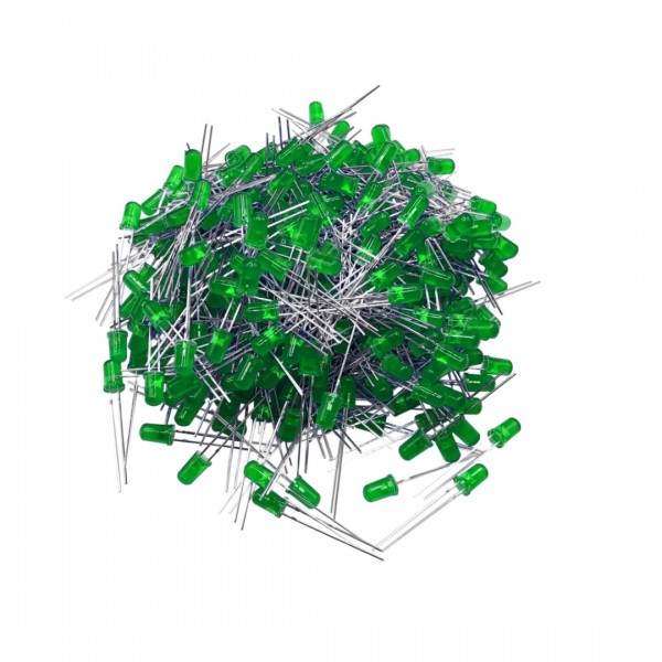 Teng Jie Groene LED - 5mm Diffuus - 1000 stuks