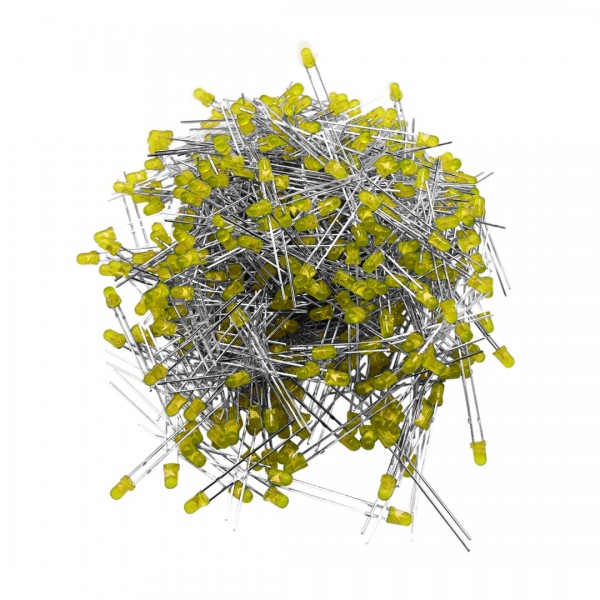 Teng Jie Yellow LED - 3mm Diffused - 1000 pieces