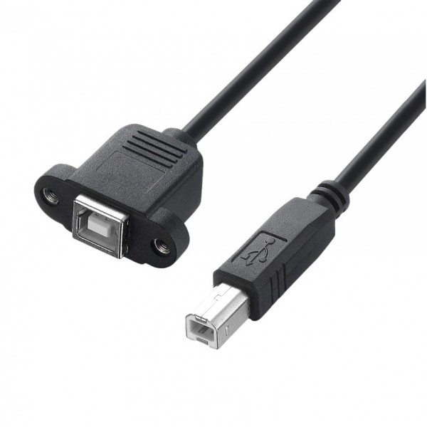 USB-B Extention Cable with Mount 30cm