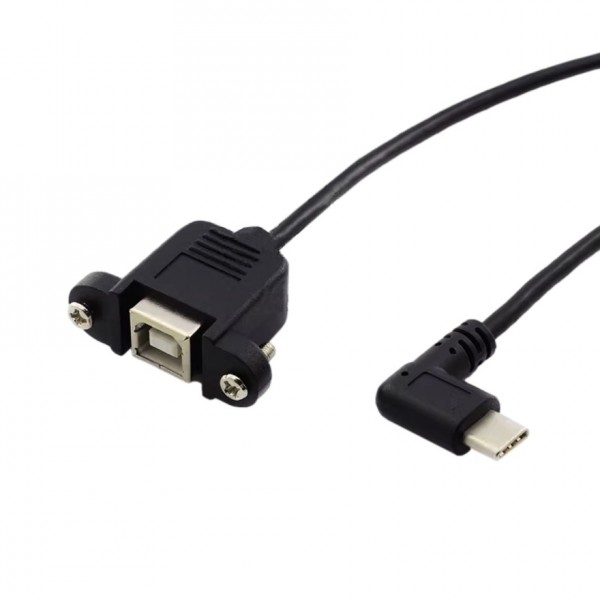 USB-C - USB-B Extention Cable with Mount and Angle 50cm