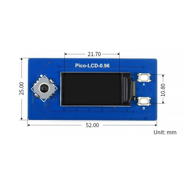 Waveshare 0.96 inch SPI IPS-TFT-LCD Display 160*80 pixels - for Raspberry Pi Pico