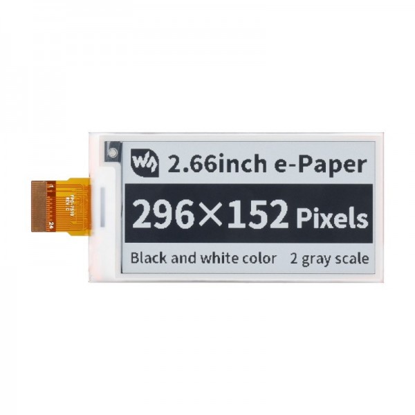 Waveshare 2.66 inch E-Ink E-Paper Display Panel - Black and White