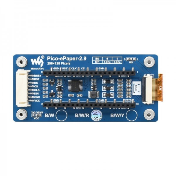 Waveshare 2.9 inch E-Ink E-Paper Display (B) - 3 Kleuren - voor Raspberry Pi Pico