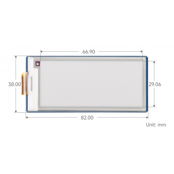 Waveshare 2.9 inch E-Ink E-Paper Display (B) - 3 Kleuren - voor Raspberry Pi Pico