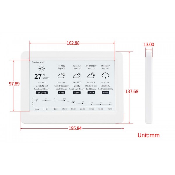 Waveshare 7.5 inch NFC-Powered E-Ink E-Paper Display