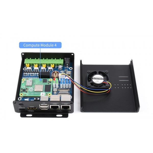 Waveshare RS485 en Dual Ethernet Module - voor Raspberry Pi CM4