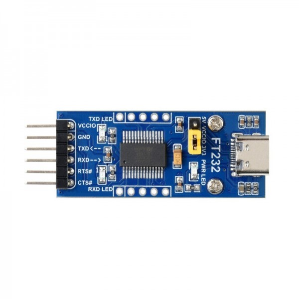 Waveshare FT232RL TTL USB naar Serieel Converter - USB-C - 3.3-5V