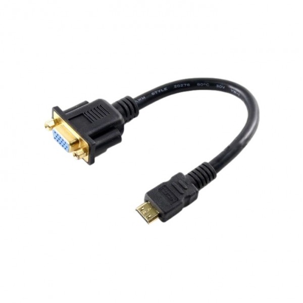 Waveshare Mini HDMI to VGA Cable - VGA Protocol - for Waveshare Displays