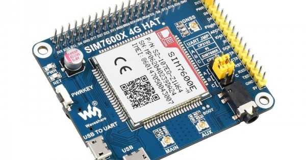 Waveshare SIM7600E-H LTE CAT-4 4G HAT - for Raspberry Pi