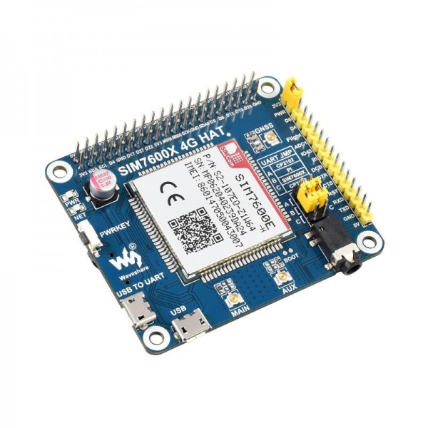 Waveshare SIM7600E-H LTE CAT-4 4G HAT - voor Raspberry Pi