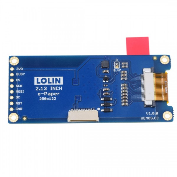 Wemos 2.13 inch Tri-Color E-Ink E-Paper Display - SSD1680