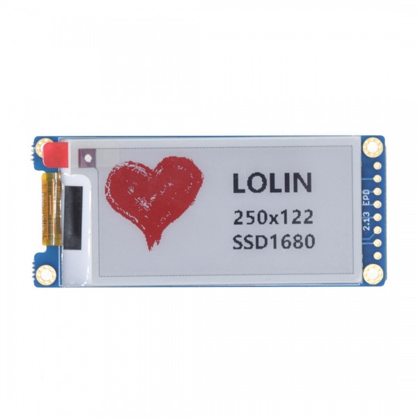 Wemos 2.13 inch Tri-Color E-Ink E-Paper Display - SSD1680