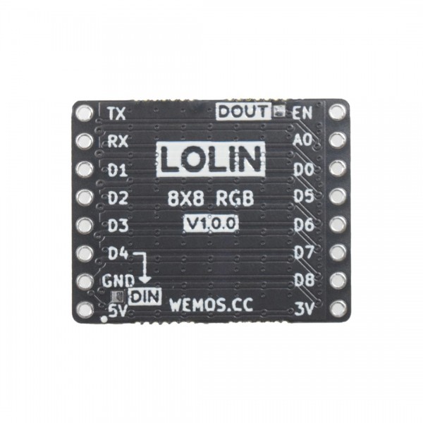 Wemos 8x8 RGB LED Shield - WS2812B-2020