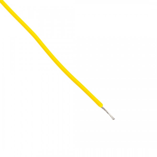 Wire - Single core - Flexible - Ø1.1mm 0.14mm2 - Yellow - 1m