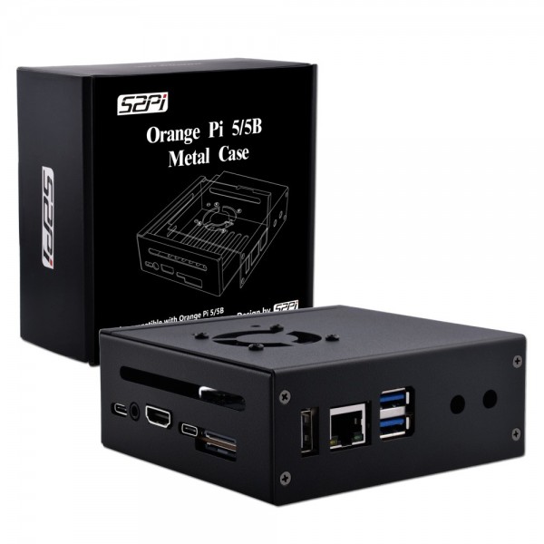 52Pi Metal Case with Fan - for Orange Pi 5(B)